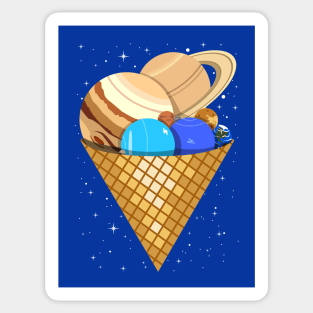 Planetary icecream (flat) Sticker